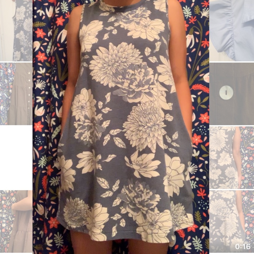 Blue Floral summer dress
